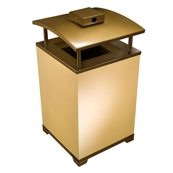 Cast Stone Square Ash Trash Weather Top