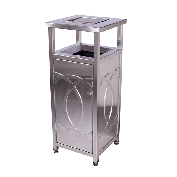 Ginsler Ash Trash Reseptacles Metal Weather Top