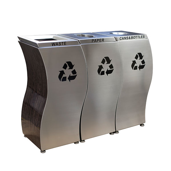 Wave Trio Recycle Receptacles